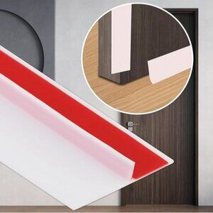 Silicone T-Shaped Peel and Stick Shower Door Draft Stopper Seal Strip, 40Ft